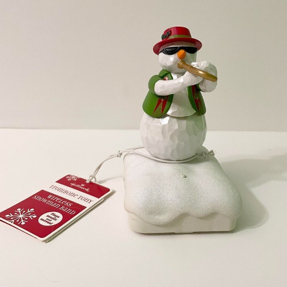 Hallmark Snowman Wireless Band Trombone Tony Music and Movement Flaws